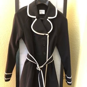 Black & Beige Trench Coat by Elle